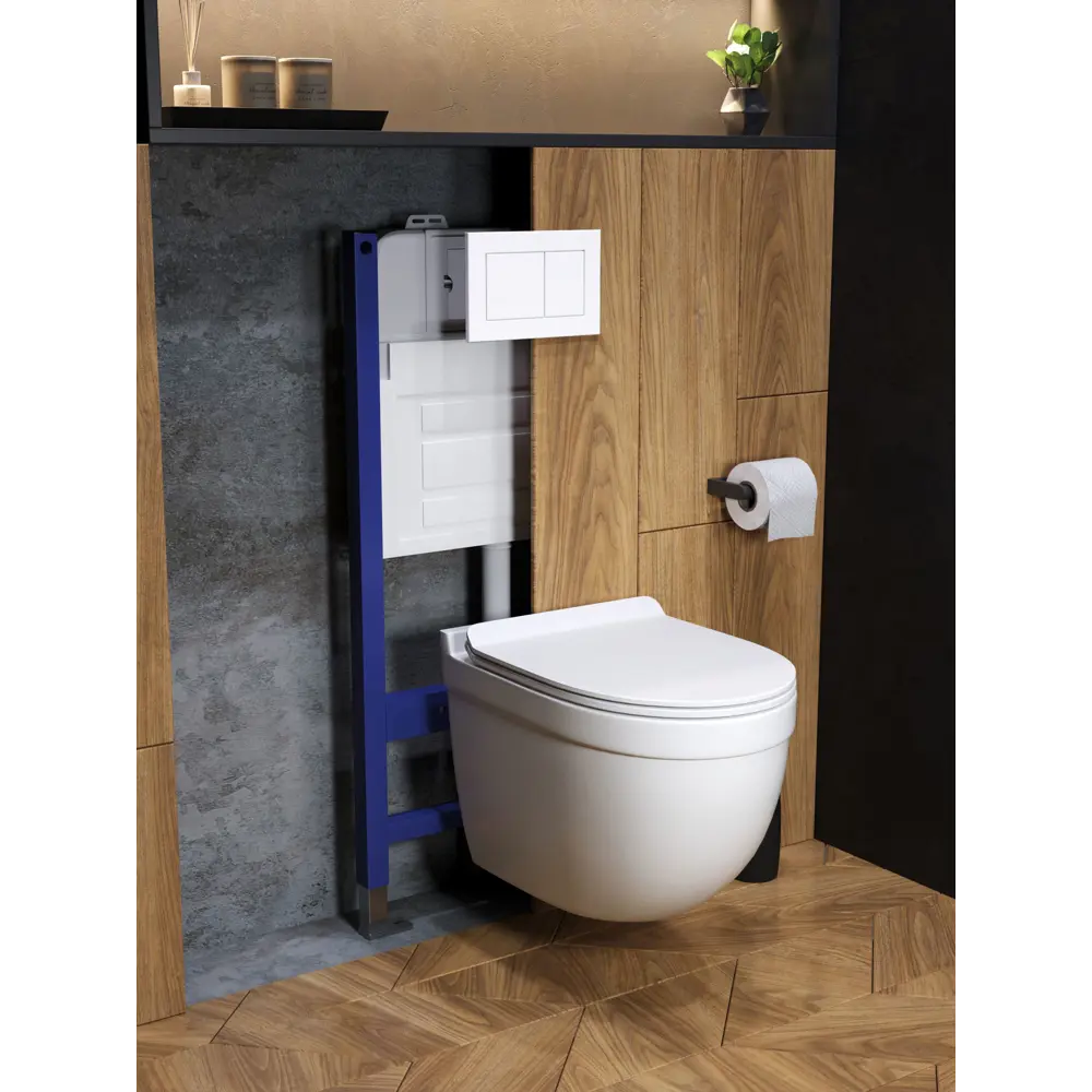 Фото 7 Комплект инсталляция с унитазом и кнопкой 3 в 1 Watersense W00670 инсталляция безободковый подвесной унитаз Milana Pro Vortex кнопка белая Фото 7 Комплект инсталляция с унитазом и кнопкой 3 в 1 Watersense W00670 инсталляция безободковый подвесной унитаз Milana Pro Vortex кнопка белая