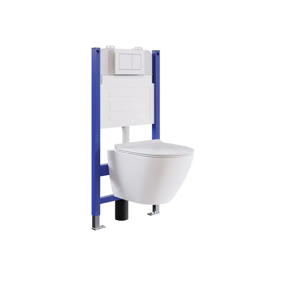 Фото 11 Комплект инсталляция с унитазом и кнопкой 3 в 1 Watersense W00670 инсталляция безободковый подвесной унитаз Milana Pro Vortex кнопка белая Фото 11 Комплект инсталляция с унитазом и кнопкой 3 в 1 Watersense W00670 инсталляция безободковый подвесной унитаз Milana Pro Vortex кнопка белая