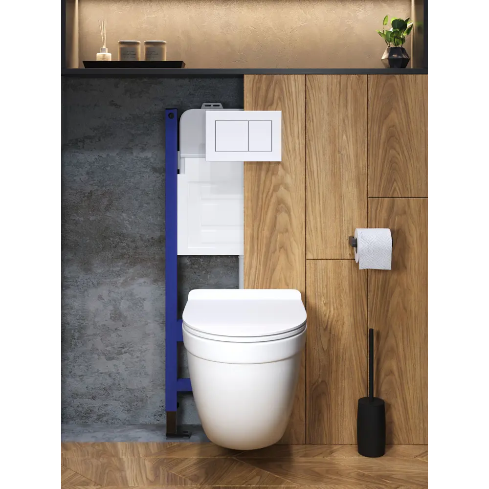 Фото 8 Комплект инсталляция с унитазом и кнопкой 3 в 1 Watersense W00670 инсталляция безободковый подвесной унитаз Milana Pro Vortex кнопка белая Фото 8 Комплект инсталляция с унитазом и кнопкой 3 в 1 Watersense W00670 инсталляция безободковый подвесной унитаз Milana Pro Vortex кнопка белая