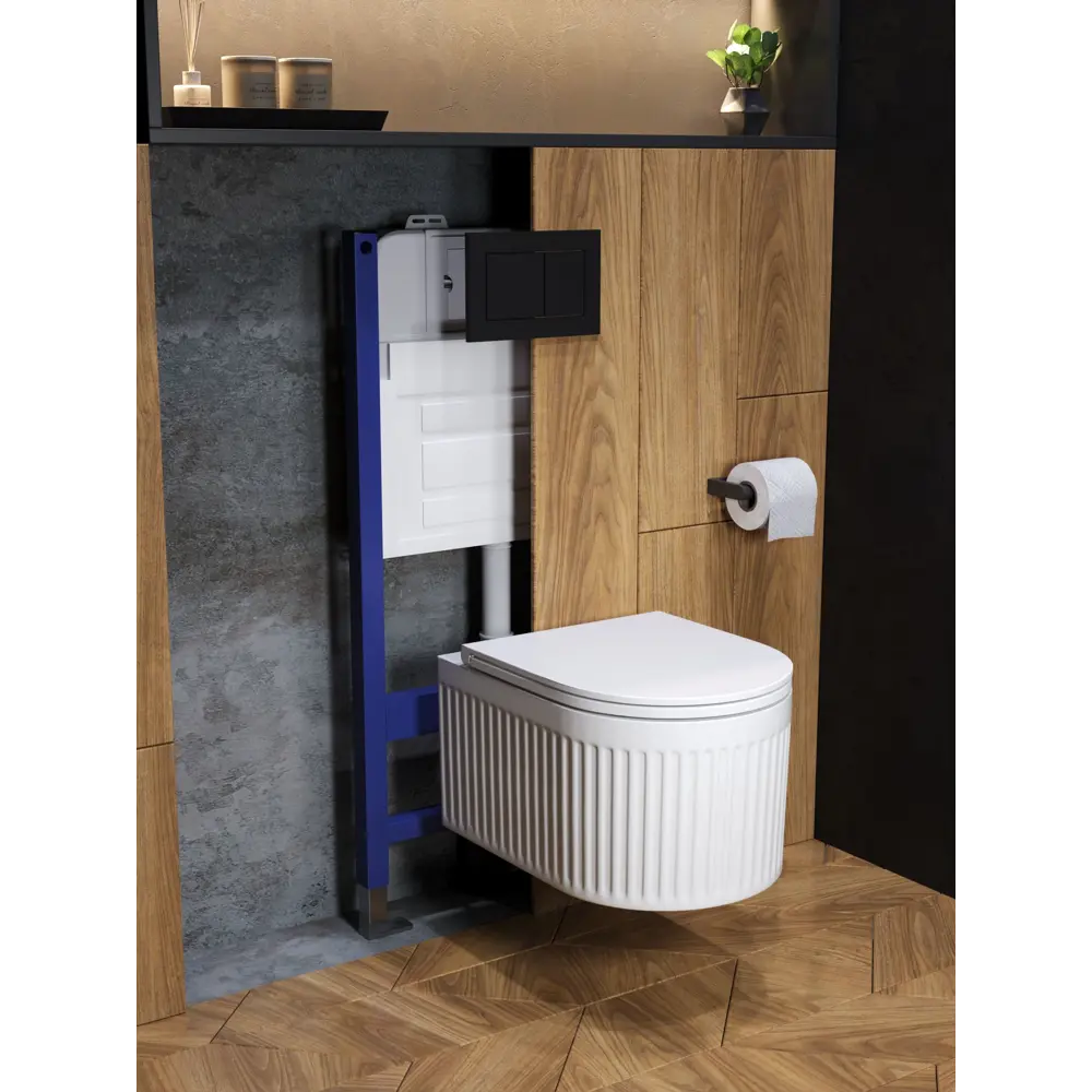 Фото 7 Комплект инсталляция с унитазом и кнопкой 3 в 1 Watersense W00682 инсталляция безободковый подвесной унитаз Paula Vortex кнопка черная Фото 7 Комплект инсталляция с унитазом и кнопкой 3 в 1 Watersense W00682 инсталляция безободковый подвесной унитаз Paula Vortex кнопка черная