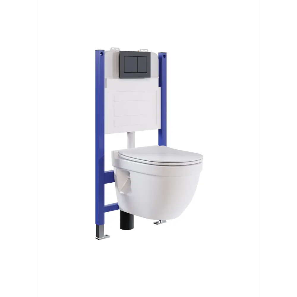 Фото 11 Комплект инсталляция с унитазом и кнопкой 3 в 1 Watersense W00686 инсталляция безободковый подвесной унитаз Nancy Pro кнопка черная Фото 11 Комплект инсталляция с унитазом и кнопкой 3 в 1 Watersense W00686 инсталляция безободковый подвесной унитаз Nancy Pro кнопка черная