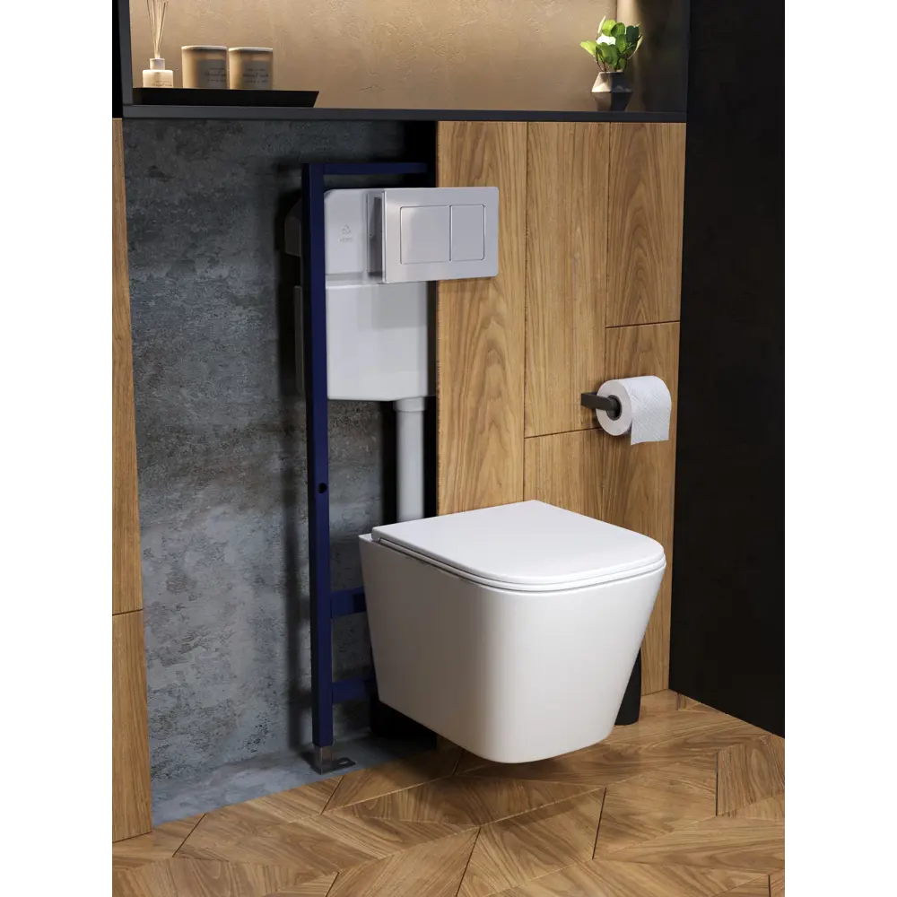 Фото 7 Комплект инсталляция с унитазом и кнопкой 3 в 1 Watersense W00690 инсталляция безободковый подвесной унитаз Eva S кнопка нержавеющая сталь Фото 7 Комплект инсталляция с унитазом и кнопкой 3 в 1 Watersense W00690 инсталляция безободковый подвесной унитаз Eva S кнопка нержавеющая сталь