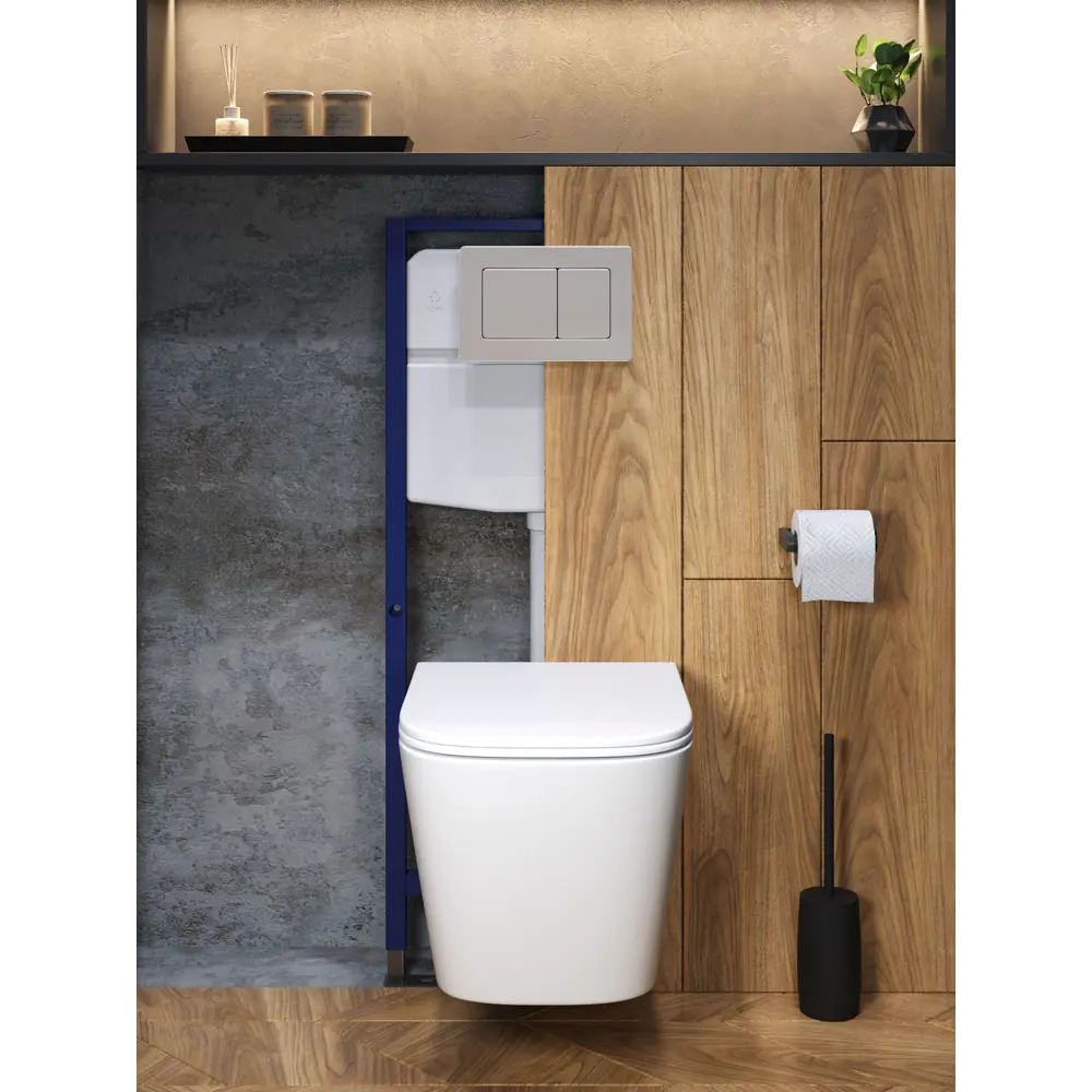 Фото 8 Комплект инсталляция с унитазом и кнопкой 3 в 1 Watersense W00690 инсталляция безободковый подвесной унитаз Eva S кнопка нержавеющая сталь Фото 8 Комплект инсталляция с унитазом и кнопкой 3 в 1 Watersense W00690 инсталляция безободковый подвесной унитаз Eva S кнопка нержавеющая сталь