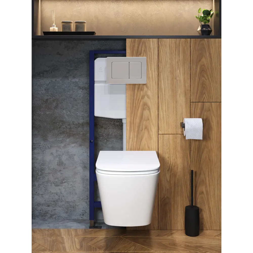Фото 8 Комплект инсталляция с унитазом и кнопкой 3 в 1 Watersense W00691 инсталляция безободковый подвесной унитаз Eva Vortex кнопка нержавеющая сталь Фото 8 Комплект инсталляция с унитазом и кнопкой 3 в 1 Watersense W00691 инсталляция безободковый подвесной унитаз Eva Vortex кнопка нержавеющая сталь