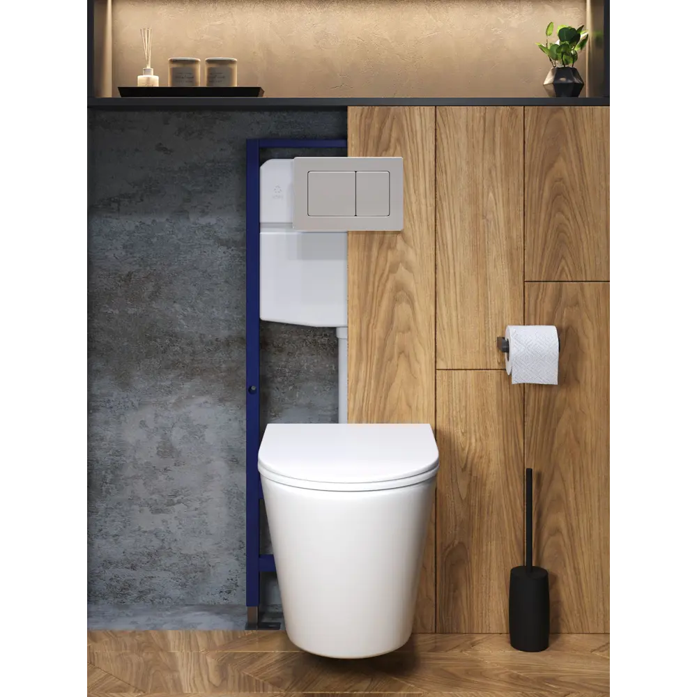 Фото 8 Комплект инсталляция с унитазом и кнопкой 3 в 1 Watersense W00693 инсталляция безободковый подвесной унитаз Rita кнопка нержавеющая сталь Фото 8 Комплект инсталляция с унитазом и кнопкой 3 в 1 Watersense W00693 инсталляция безободковый подвесной унитаз Rita кнопка нержавеющая сталь