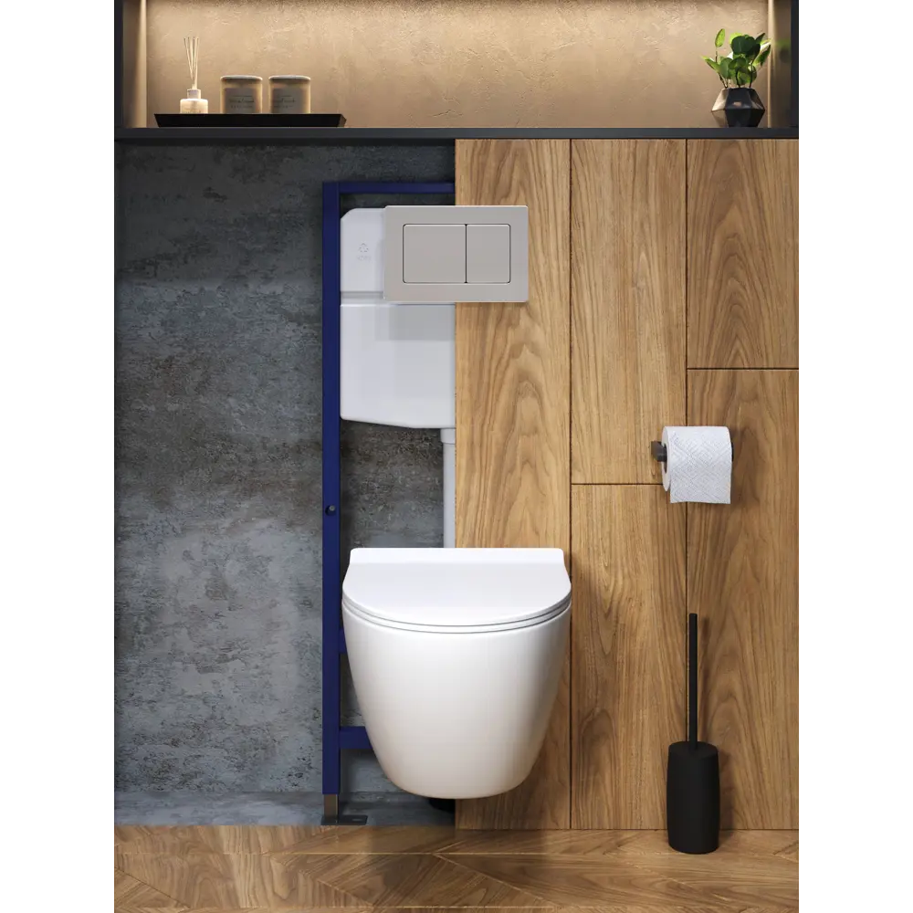 Фото 8 Комплект инсталляция с унитазом и кнопкой 3 в 1 Watersense W00697 инсталляция безободковый подвесной унитаз Milana Pro кнопка нержавеющая сталь Фото 8 Комплект инсталляция с унитазом и кнопкой 3 в 1 Watersense W00697 инсталляция безободковый подвесной унитаз Milana Pro кнопка нержавеющая сталь