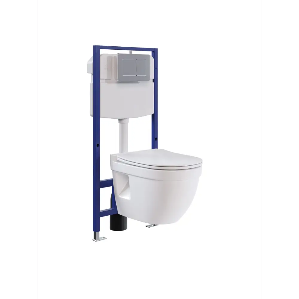 Фото 11 Комплект инсталляция с унитазом и кнопкой 3 в 1 Watersense W00700 инсталляция безободковый подвесной унитаз Nancy Pro кнопка нержавеющая сталь Фото 11 Комплект инсталляция с унитазом и кнопкой 3 в 1 Watersense W00700 инсталляция безободковый подвесной унитаз Nancy Pro кнопка нержавеющая сталь
