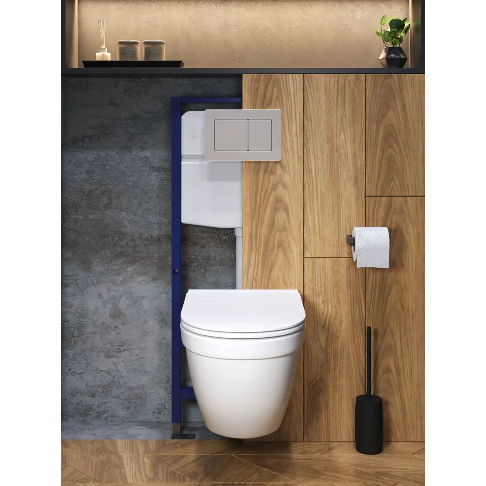 Фото 8 Комплект инсталляция с унитазом и кнопкой 3 в 1 Watersense W00700 инсталляция безободковый подвесной унитаз Nancy Pro кнопка нержавеющая сталь Фото 8 Комплект инсталляция с унитазом и кнопкой 3 в 1 Watersense W00700 инсталляция безободковый подвесной унитаз Nancy Pro кнопка нержавеющая сталь