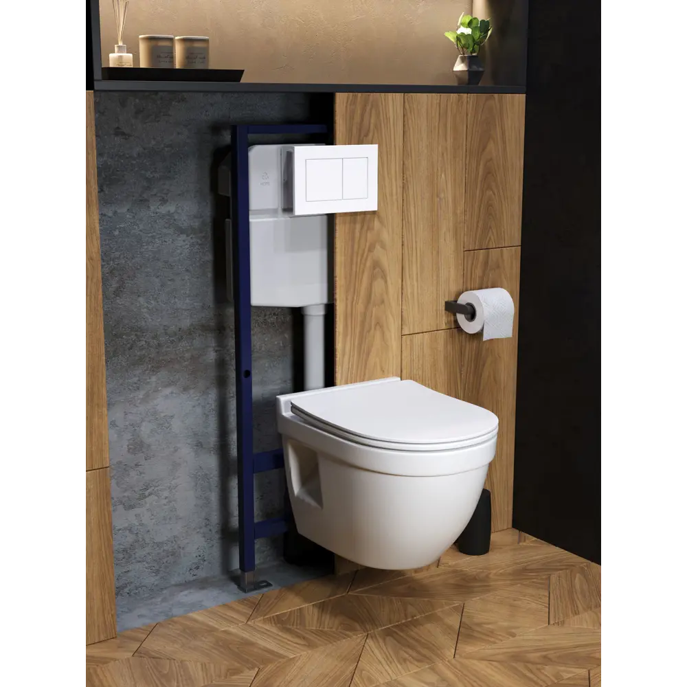 Фото 7 Комплект инсталляция с унитазом и кнопкой 3 в 1 Watersense W00728 инсталляция безободковый подвесной унитаз Nancy Pro кнопка белая Фото 7 Комплект инсталляция с унитазом и кнопкой 3 в 1 Watersense W00728 инсталляция безободковый подвесной унитаз Nancy Pro кнопка белая