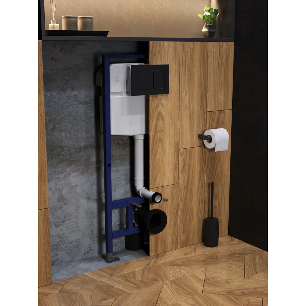 Фото 9 Комплект инсталляция с унитазом и кнопкой 3 в 1 Watersense W00732 инсталляция безободковый подвесной унитаз Eva S кнопка черная Фото 9 Комплект инсталляция с унитазом и кнопкой 3 в 1 Watersense W00732 инсталляция безободковый подвесной унитаз Eva S кнопка черная