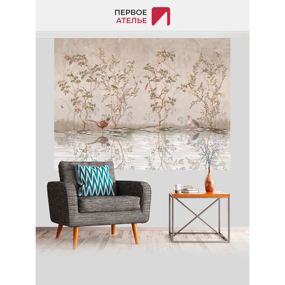 Фото 3 Фотообои флизелиновые Первое ателье 200x120 см Две птицы в зарослях pw141466-2 Фото 3 Фотообои флизелиновые Первое ателье 200x120 см Две птицы в зарослях pw141466-2