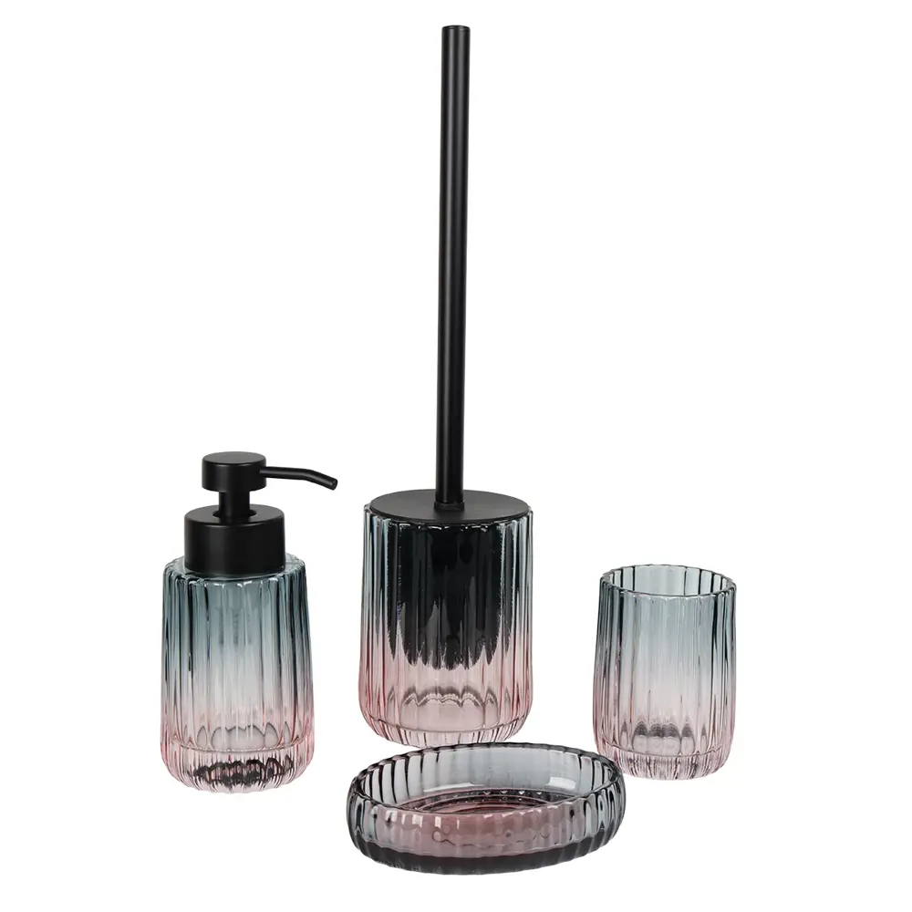 Фото 5 Ерш для унитаза санрайз стекло розово-голубой Фото 5 Ерш для унитаза санрайз стекло розово-голубой