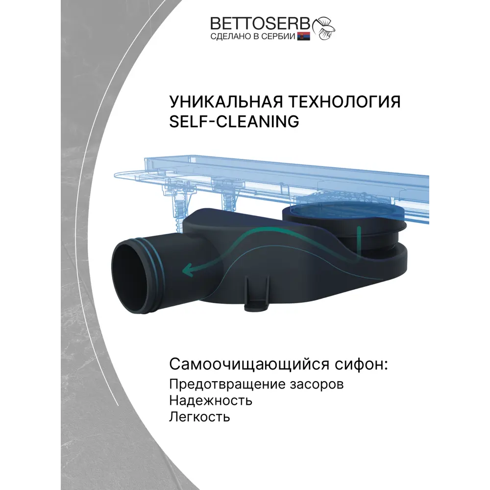 Фото 9 Трап для душа Bettoserb Frameless Line 850 Black Matte с комбинированным затвором Фото 9 Трап для душа Bettoserb Frameless Line 850 Black Matte с комбинированным затвором