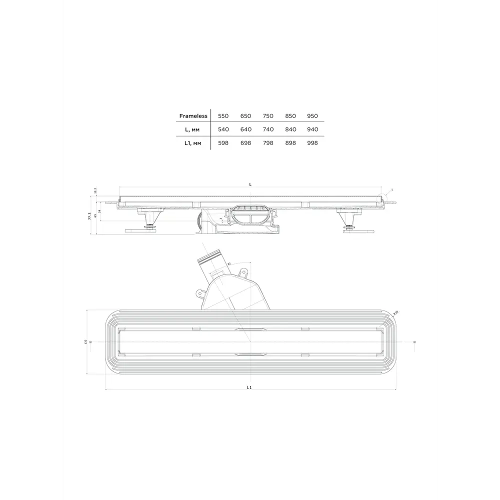 Фото 11 Трап для душа Bettoserb Frameless Line 850 Black Matte с комбинированным затвором Фото 11 Трап для душа Bettoserb Frameless Line 850 Black Matte с комбинированным затвором