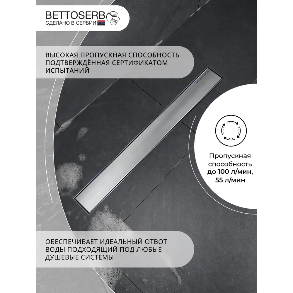 Фото 7 Трап для душа Bettoserb Premium Line 550 с комбинированным затвором Фото 7 Трап для душа Bettoserb Premium Line 550 с комбинированным затвором