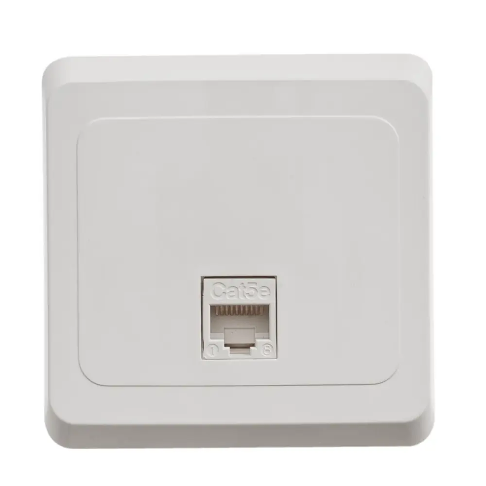 Фото Розетка компьютерная скрытой установки Systeme Electric Этюд RJ45 UTP cat 5e цвет белый Фото Розетка компьютерная скрытой установки Systeme Electric Этюд RJ45 UTP cat 5e цвет белый
