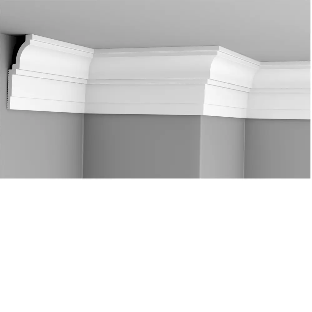 Фото 4 Плинтус потолочный Glanzepol GPX-20 на стену и потолок полистирол белый 2000x50x12 мм 13 шт Фото 4 Плинтус потолочный Glanzepol GPX-20 на стену и потолок полистирол белый 2000x50x12 мм 13 шт