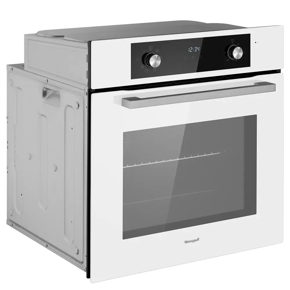 Фото 4 Электрический духовой шкаф Weissgauff EOM 388 PDW Steam Clean 60х59.5х54 см цвет белый Фото 4 Электрический духовой шкаф Weissgauff EOM 388 PDW Steam Clean 60х59.5х54 см цвет белый