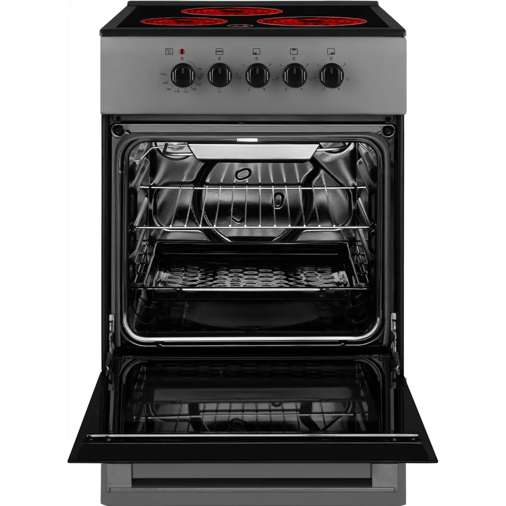 Фото 3 Электрическая плита с духовкой Weissgauff WES E2V05 S 50x85x56 см цвет серый/серебристый Фото 3 Электрическая плита с духовкой Weissgauff WES E2V05 S 50x85x56 см цвет серый/серебристый