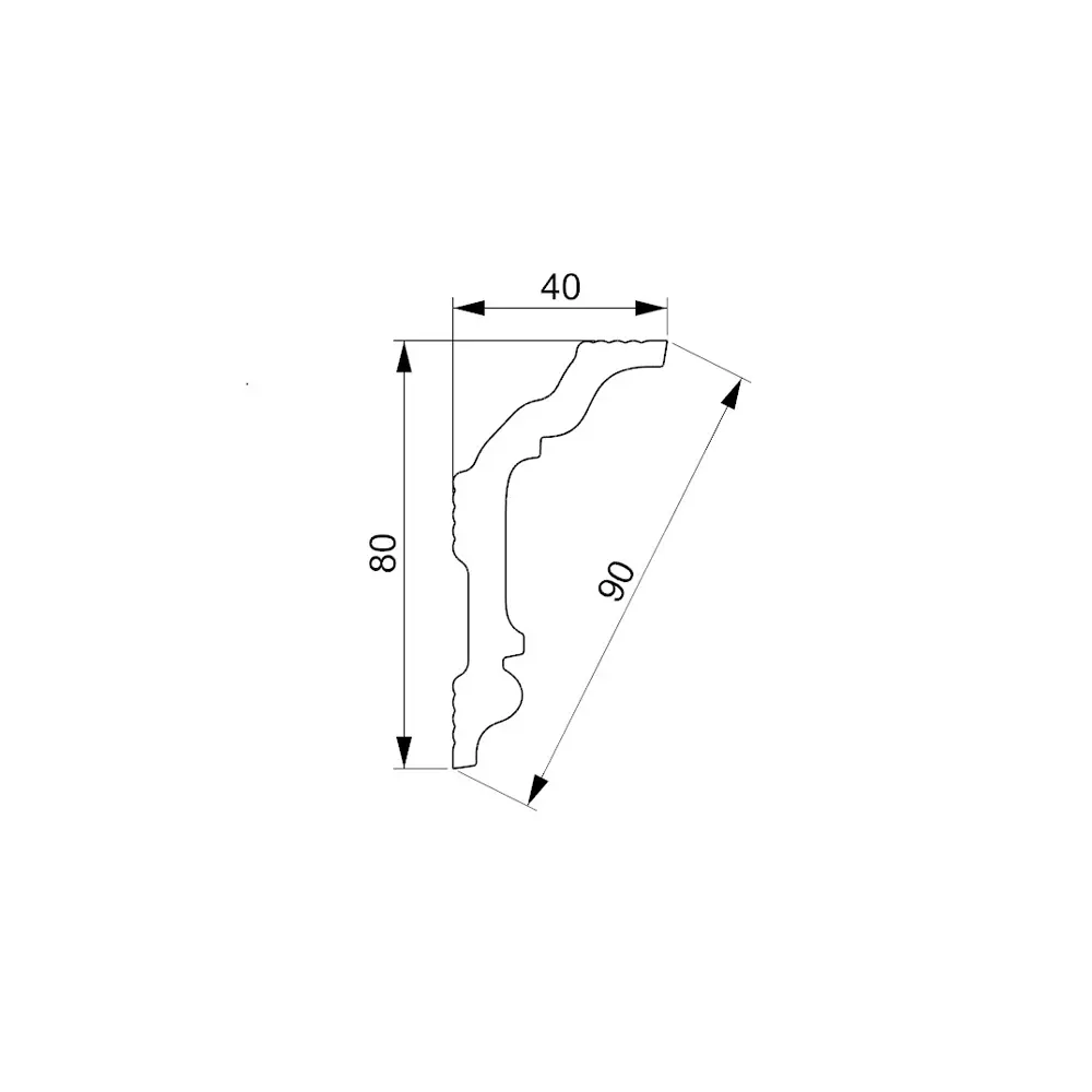 Фото 2 Плинтус потолочный Glanzepol GP-95 на стену и потолок полистирол белый 2000x40x12 мм 10 шт Фото 2 Плинтус потолочный Glanzepol GP-95 на стену и потолок полистирол белый 2000x40x12 мм 10 шт