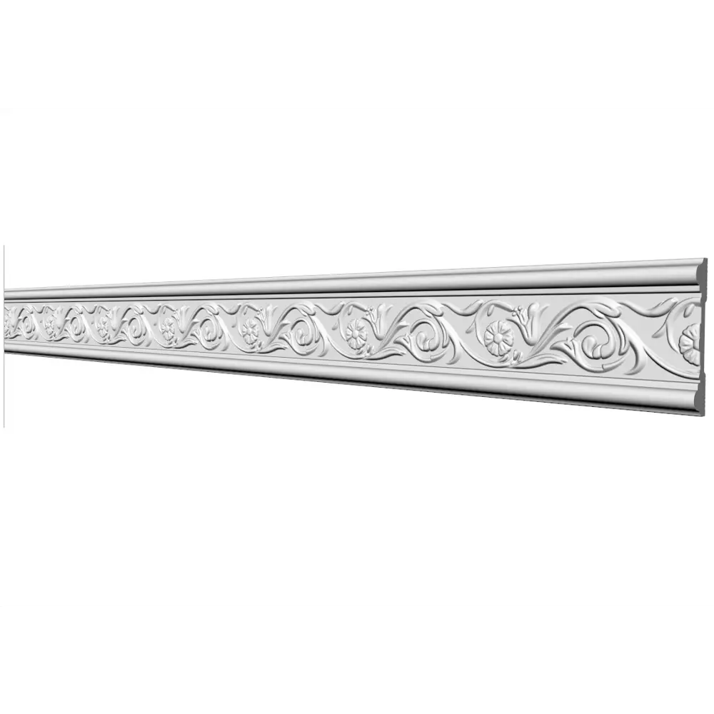 Фото Плинтус потолочный Glanzepol GPM-3 на стену и потолок полистирол белый 2000x20x12 мм 9 шт Фото Плинтус потолочный Glanzepol GPM-3 на стену и потолок полистирол белый 2000x20x12 мм 9 шт