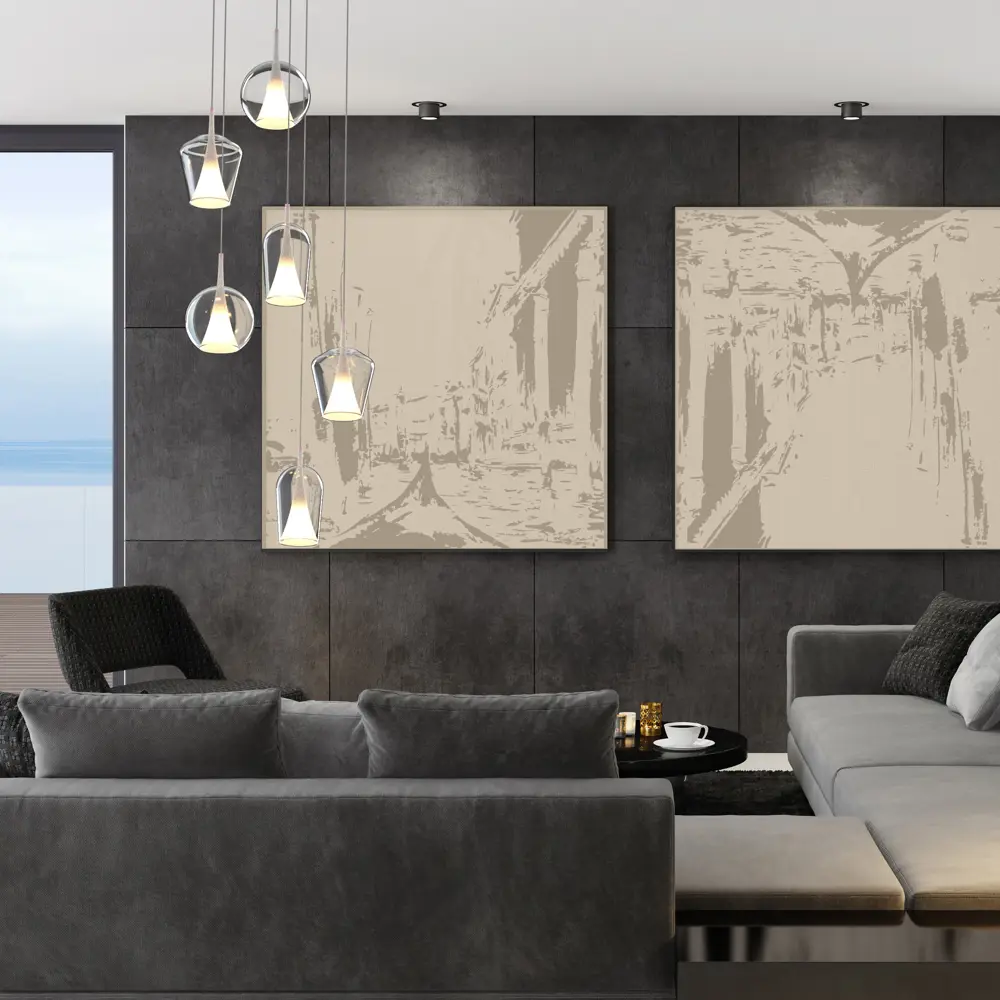 Фото 4 Светильник подвесной Mantra Elsa 8250 1 лампа 6 м² цвет прозрачный