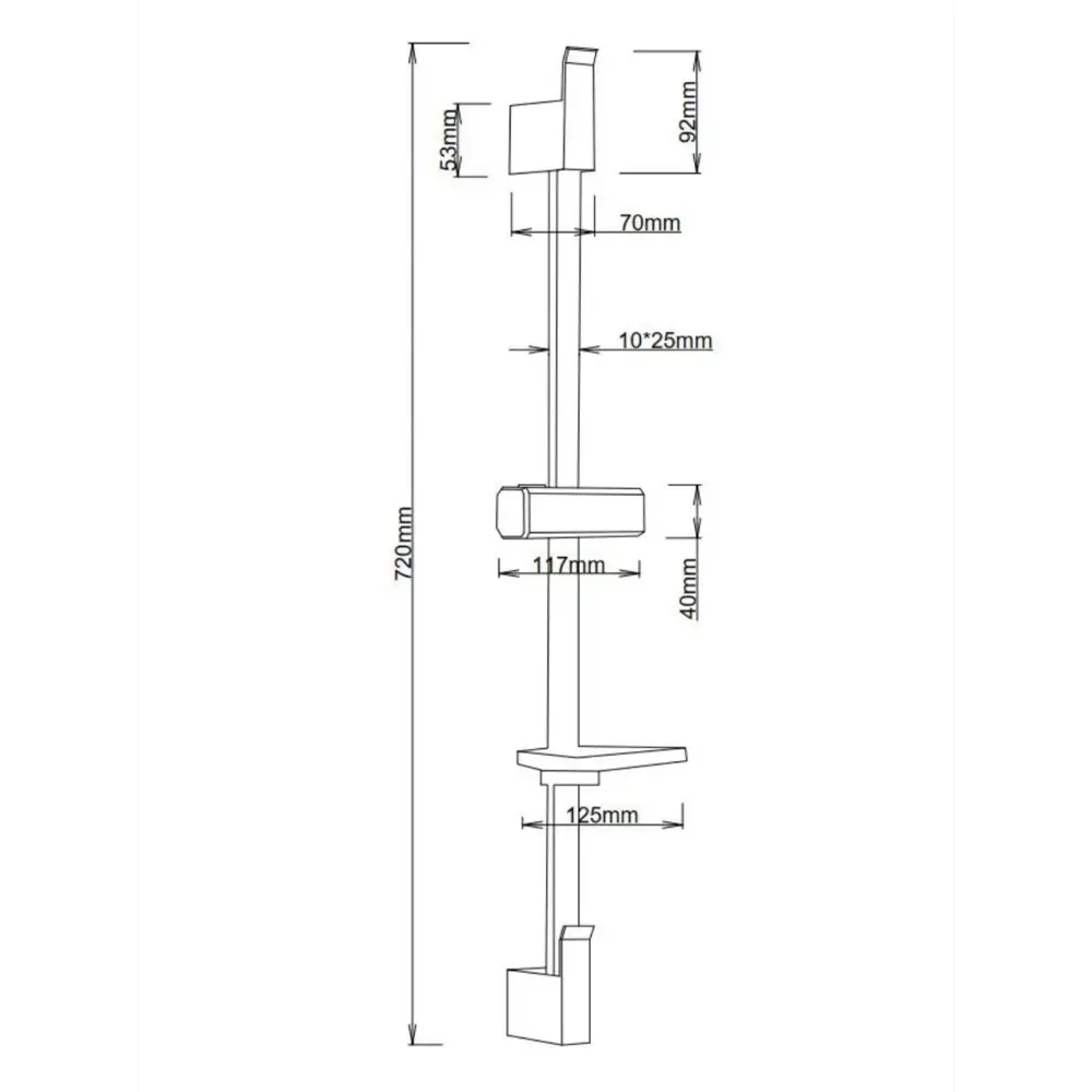 Фото 2 Стойка для душа Esko SR720SMR с мыльницей цвет хром Фото 2 Стойка для душа Esko SR720SMR с мыльницей цвет хром