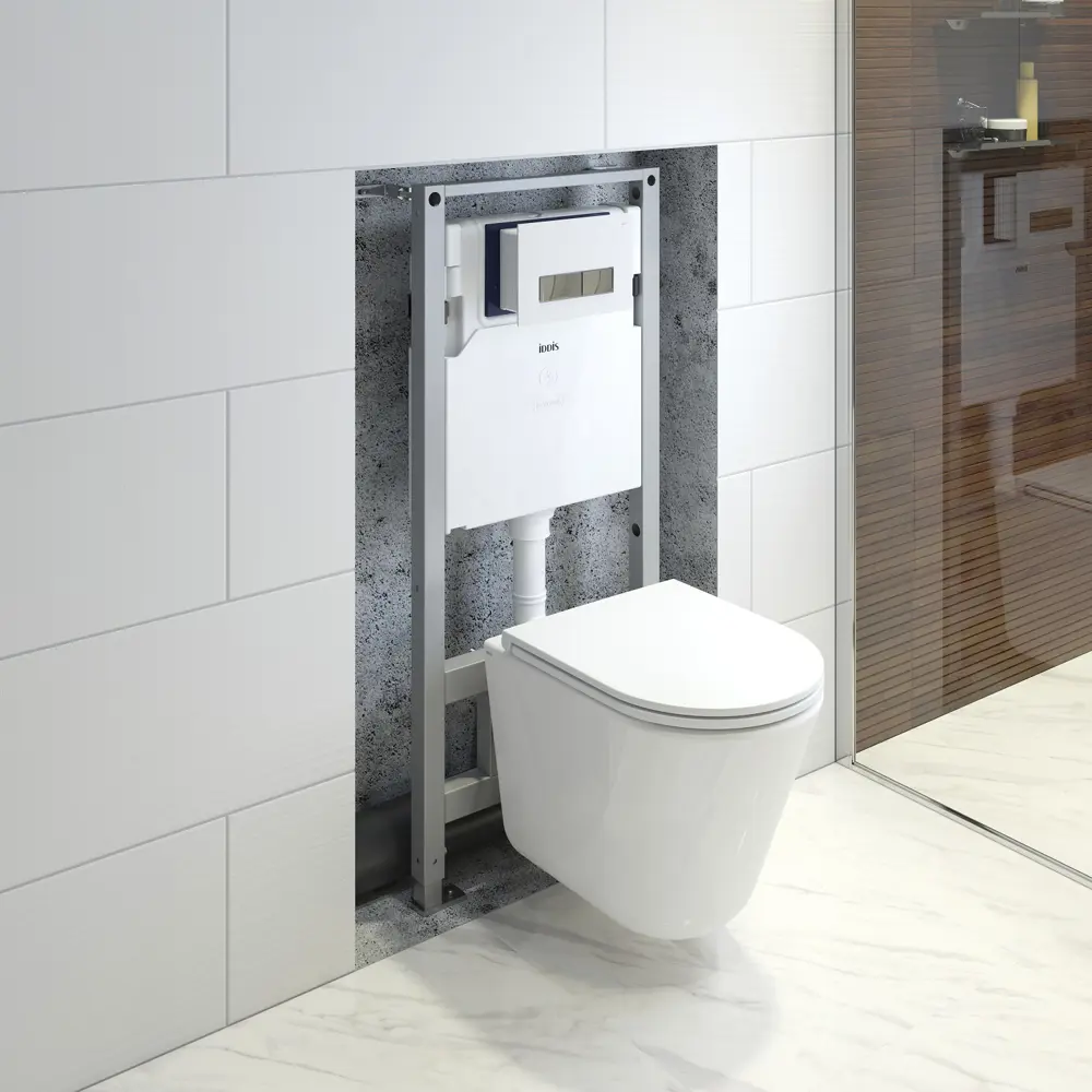 Фото Комплект Iddis BASRNU2i73 3в1: подвесной унитаз, инсталляция и клавиша смыва Фото Комплект Iddis BASRNU2i73 3в1: подвесной унитаз, инсталляция и клавиша смыва