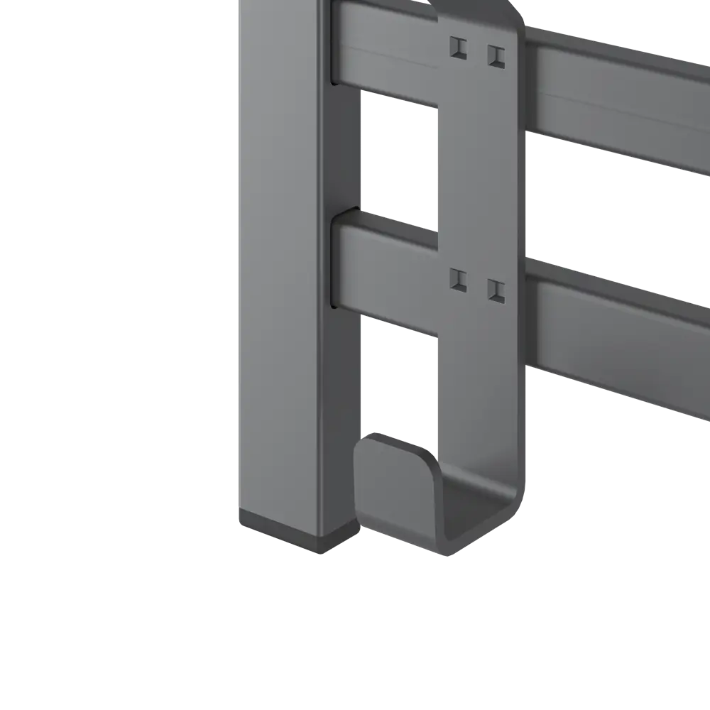 Фото 5 Вешалка настенная ЗМИ Торонто 11 4 крючка 47x27x27 см цвет графит