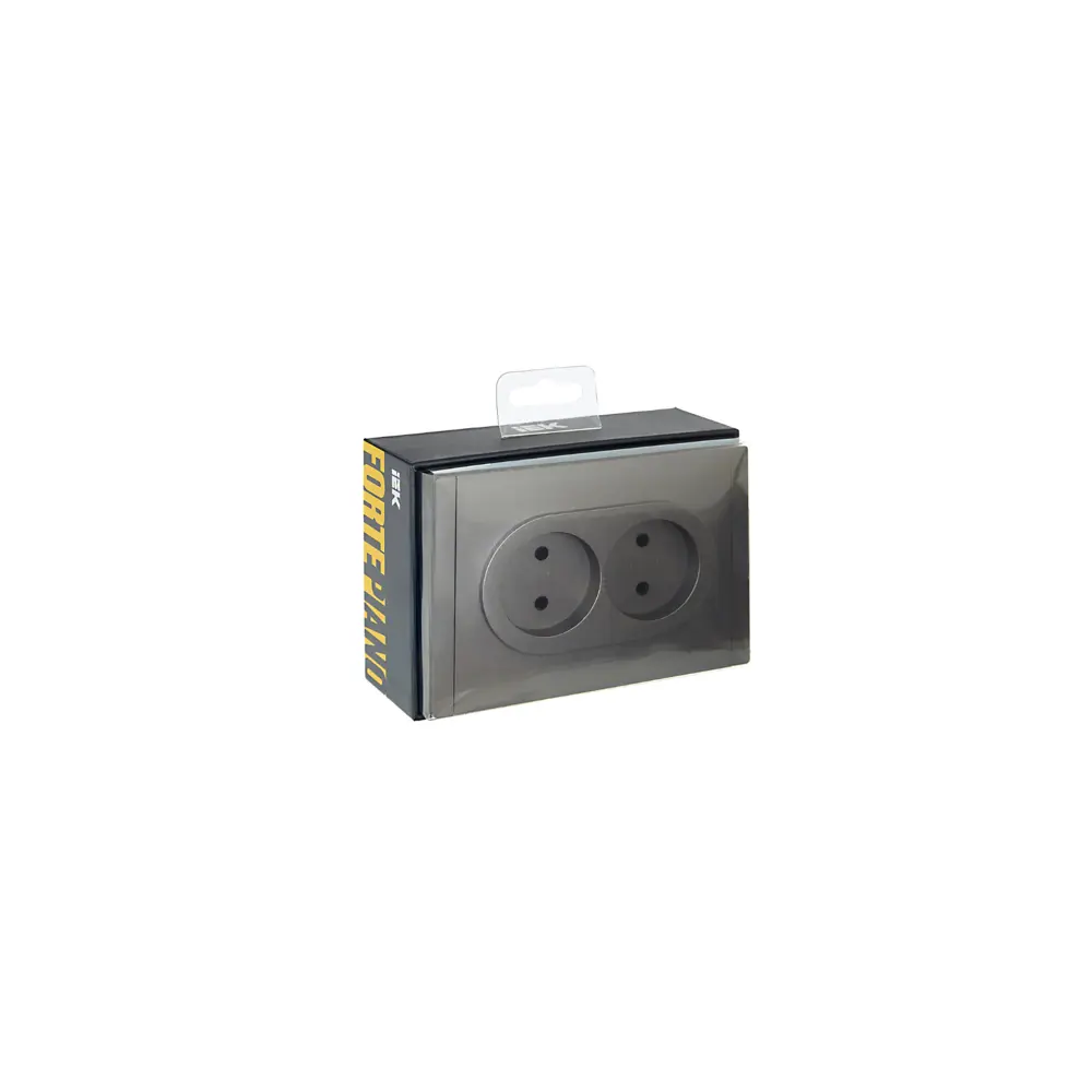 Фото 2 Розетка встраиваемая Iek Forte&Piano FP-R20-10-1-K46 цвет стальной