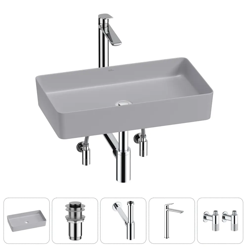 Фото Раковина Wellsee freedom 2.0 20214582R 60см цвет раковина 5 в 1: д/к, сифон, смеситель, вентили Фото Раковина Wellsee freedom 2.0 20214582R 60см цвет раковина 5 в 1: д/к, сифон, смеситель, вентили