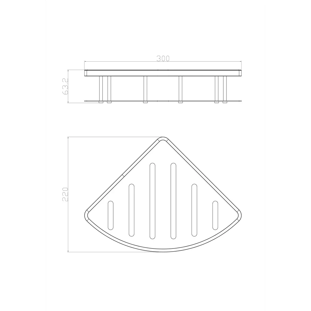 Фото 2 Полка для ванной Wonzon & woghand WW-4132-BGM 30 см угловая цвет темный графит Фото 2 Полка для ванной Wonzon & woghand WW-4132-BGM 30 см угловая цвет темный графит