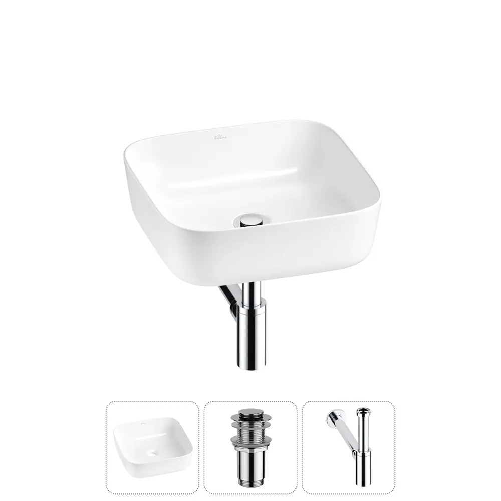 Фото Раковина Wellsee preen 20214179R 39см цвет раковина 3 в 1: д/к, сифон Фото Раковина Wellsee preen 20214179R 39см цвет раковина 3 в 1: д/к, сифон