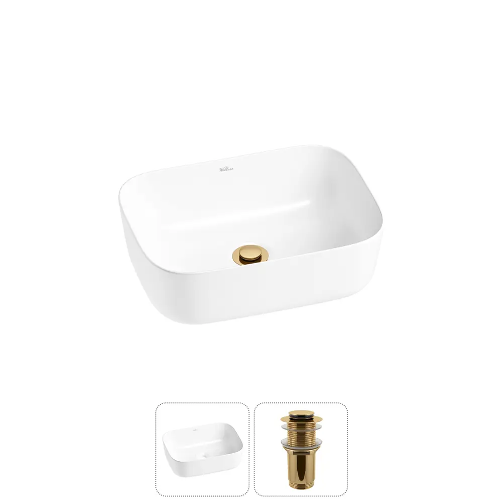 Фото Раковина Wellsee preen 20214205R 40см цвет раковина 2 в 1: д/к