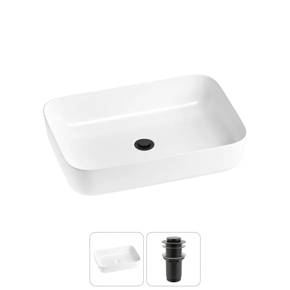 Фото Раковина Wellsee preen 20214248R 60см цвет раковина 2 в 1: д/к