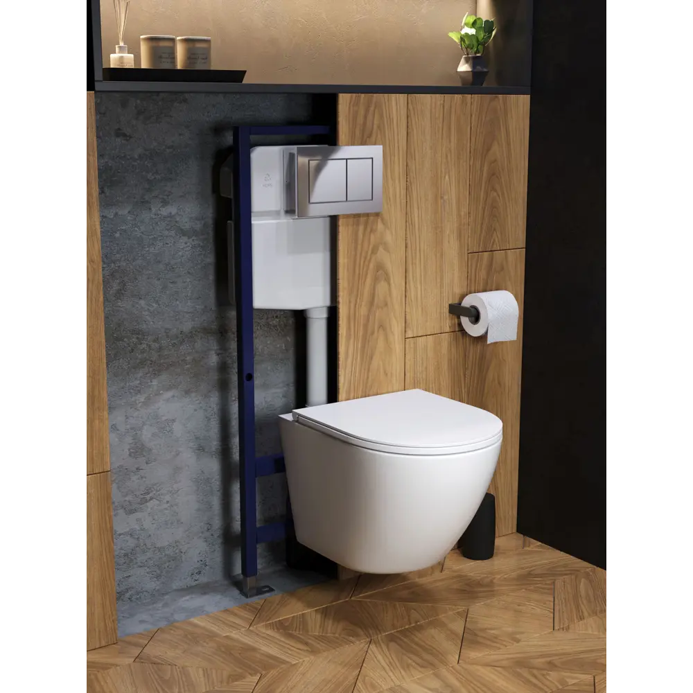 Фото 7 Комплект инсталляция с унитазом и кнопкой 3 в 1 Watersense W00702 инсталляция безободковый подвесной унитаз Milana Vortex кнопка хром Фото 7 Комплект инсталляция с унитазом и кнопкой 3 в 1 Watersense W00702 инсталляция безободковый подвесной унитаз Milana Vortex кнопка хром
