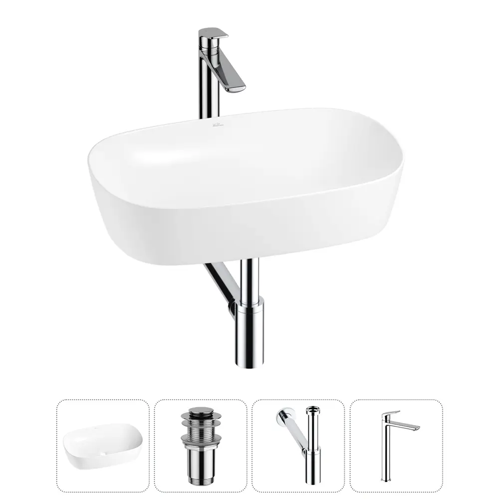 Фото Раковина Wellsee ground breaking 20212341R 50см цвет раковина 4 в 1: д/к, сифон, смеситель Фото Раковина Wellsee ground breaking 20212341R 50см цвет раковина 4 в 1: д/к, сифон, смеситель