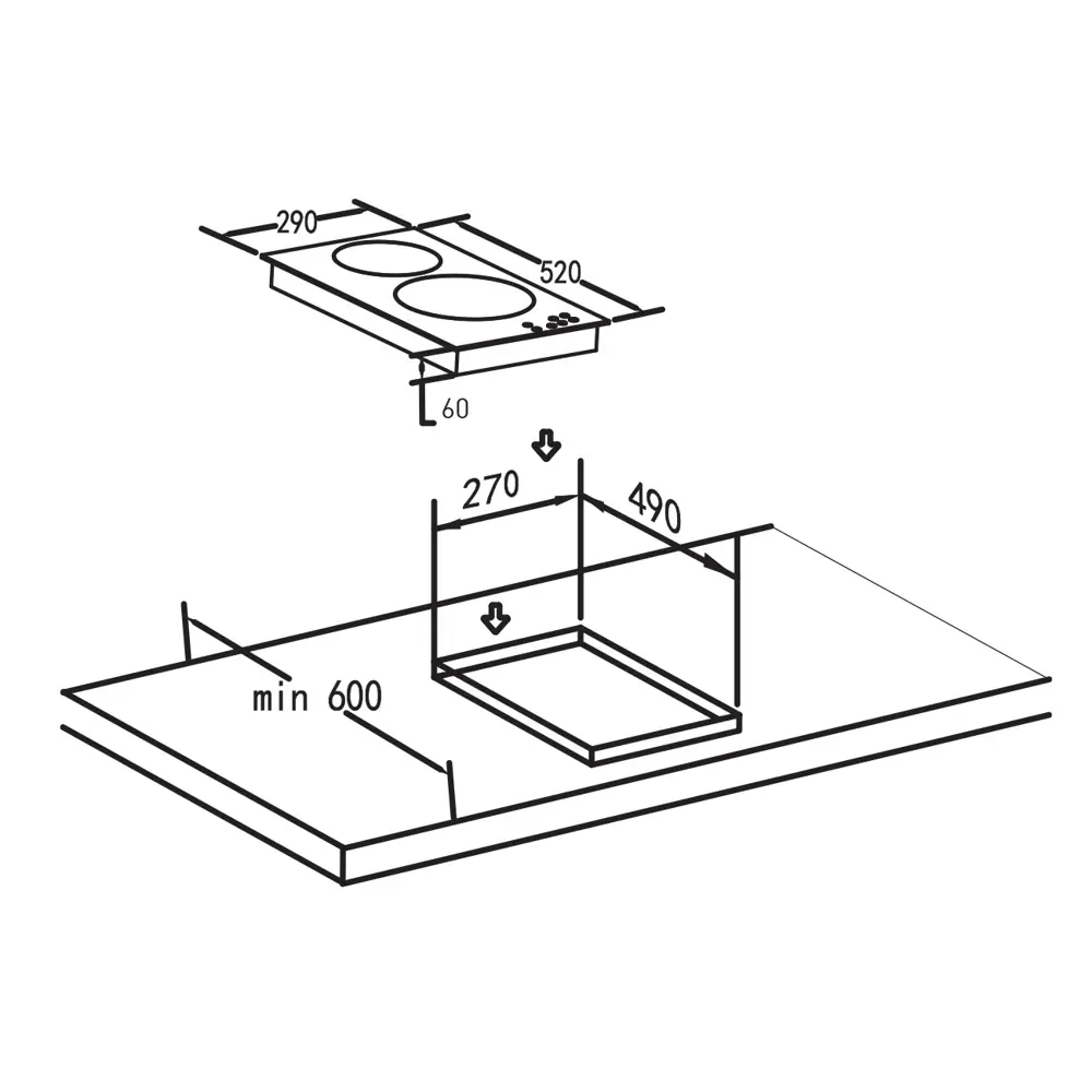 Фото 6 Индукционная варочная панель Making Oasis Everywhere P-IBD 29 см 2 конфорки цвет черный
