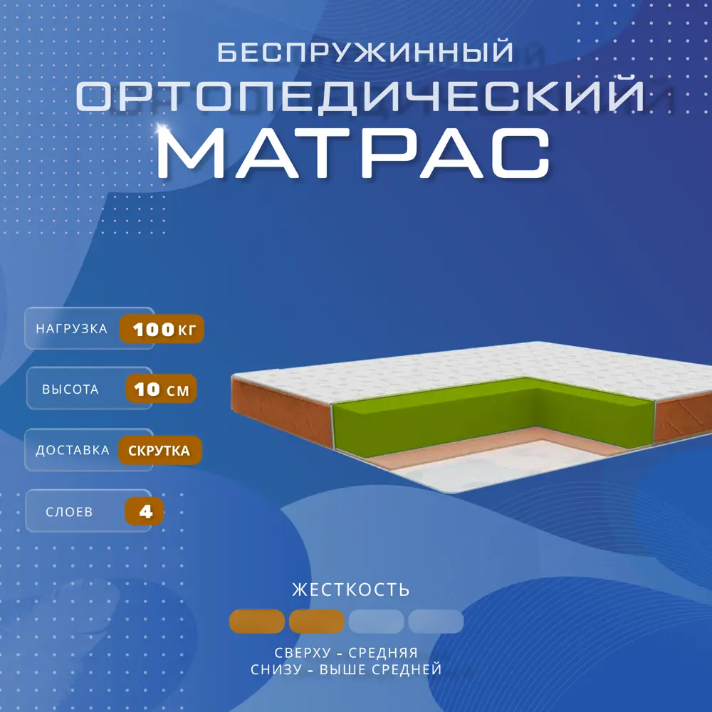 Фото Матрас Vitaflex Comfort beige 9sk 135x200x10 см беспружинный 1.5-спальный Фото Матрас Vitaflex Comfort beige 9sk 135x200x10 см беспружинный 1.5-спальный