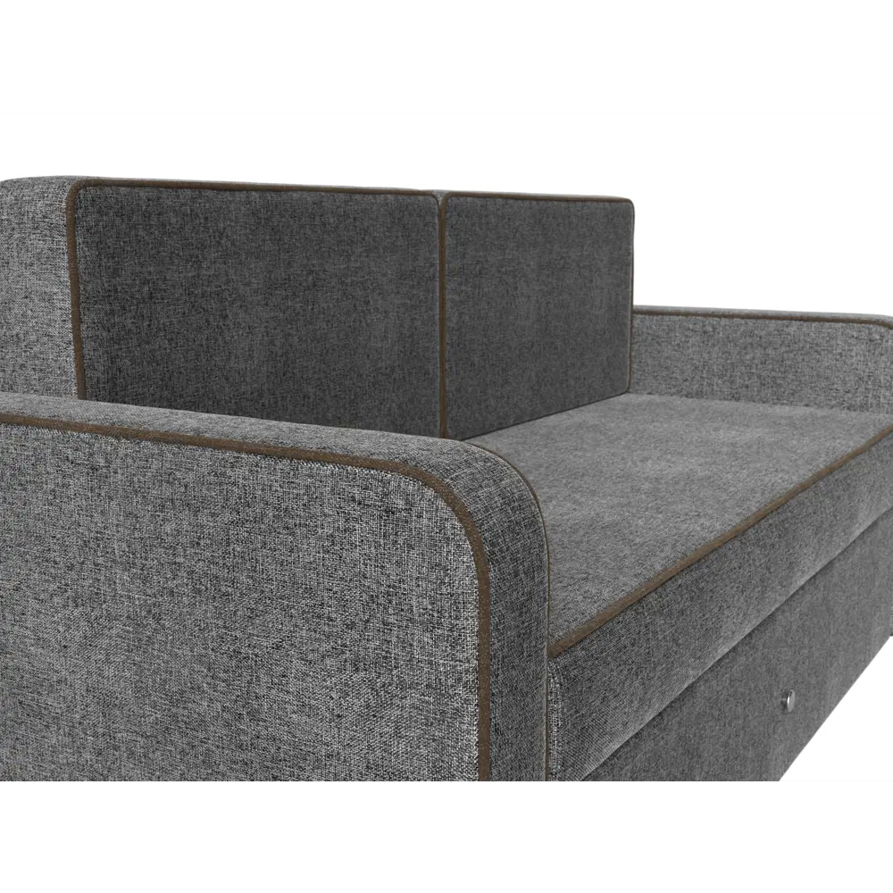 Фото 3 Диван Лига Диванов Смарт 149x79x70 см рогожка цвет серый/коричневый