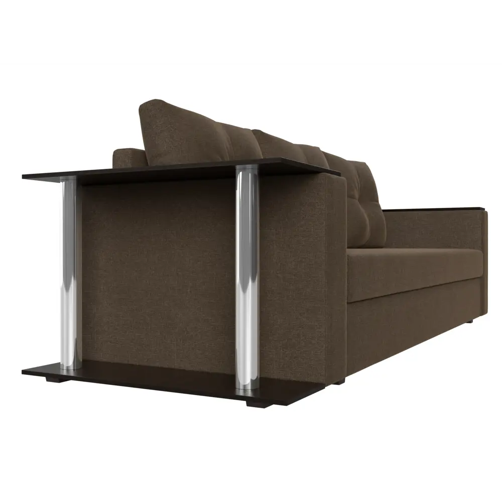 Фото 3 Диван прямой Лига диванов Атланта Лайт 240x91x77 см рогожка цвет коричневый