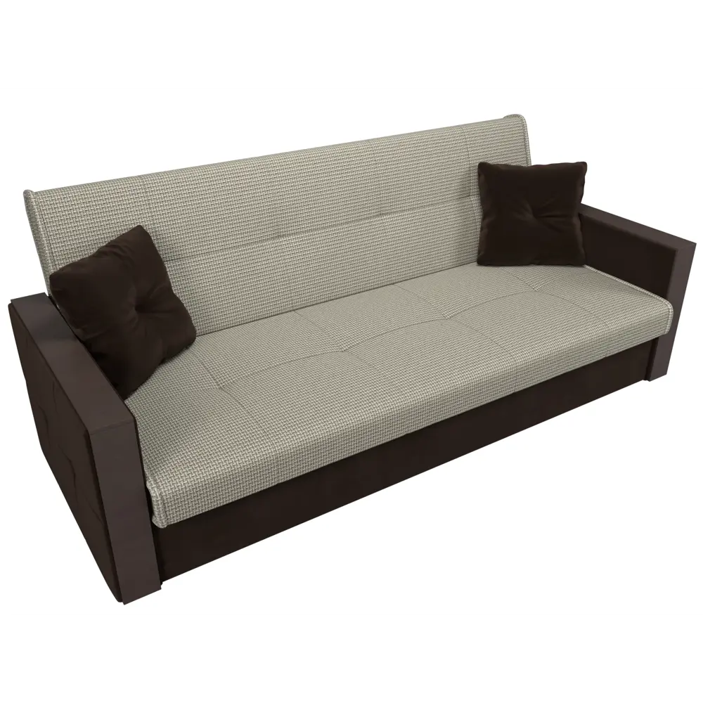 Фото 5 Диван Лига диванов Валенсия 210x90x85 см рогожка цвет бежевый кофру/коричневый Фото 5 Диван Лига диванов Валенсия 210x90x85 см рогожка цвет бежевый кофру/коричневый