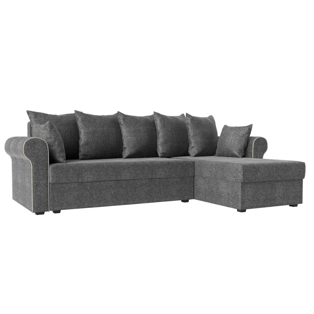 Фото Диван Лига Диванов Рейн 112594 233x90x141 см рогожка цвет серый/бежевый Фото Диван Лига Диванов Рейн 112594 233x90x141 см рогожка цвет серый/бежевый