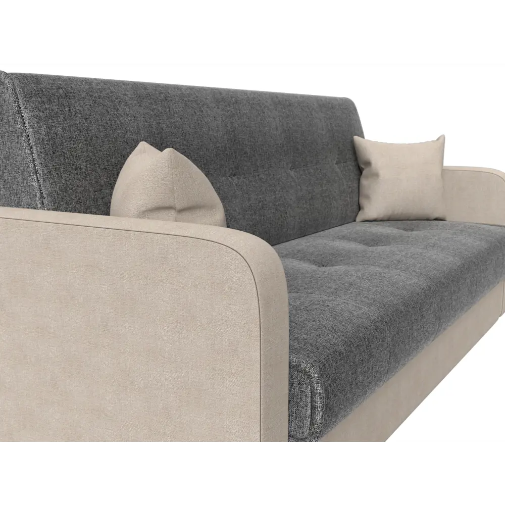 Фото 4 Диван-книжка Лига диванов Надежда 201x90x85 см рогожка цвет серый/бежевый Фото 4 Диван-книжка Лига диванов Надежда 201x90x85 см рогожка цвет серый/бежевый