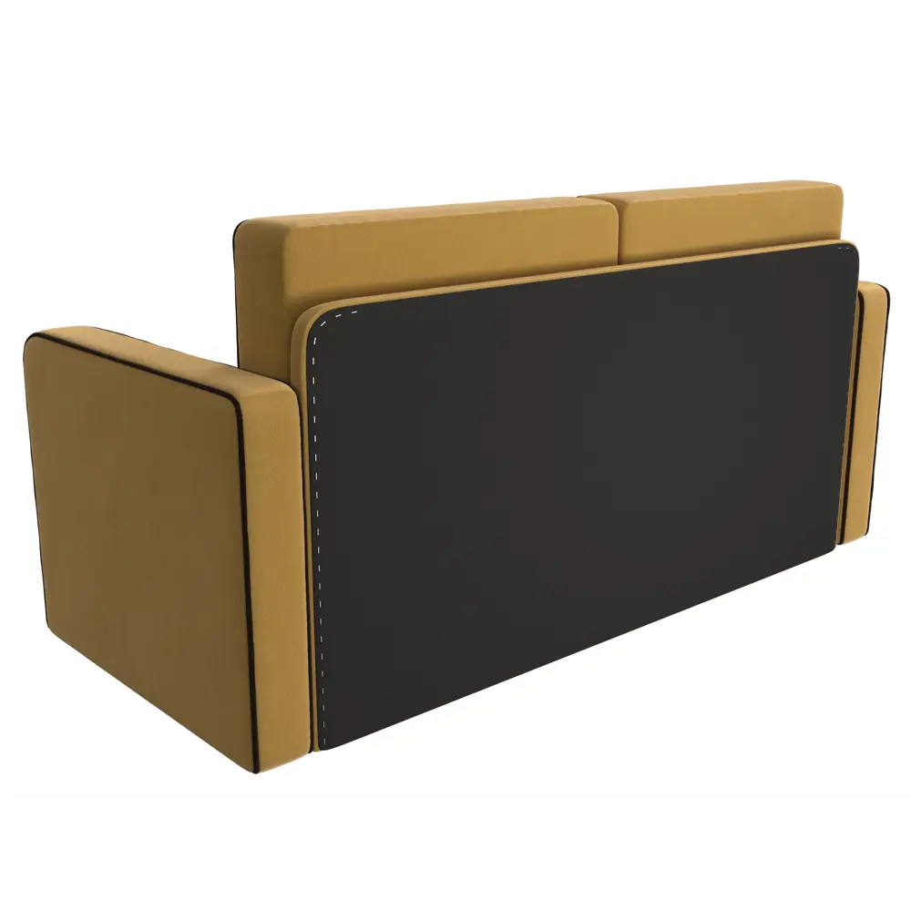 Фото 8 Диван Лига Диванов Смарт 149x79x70 см микровельвет цвет коричневый/желтый