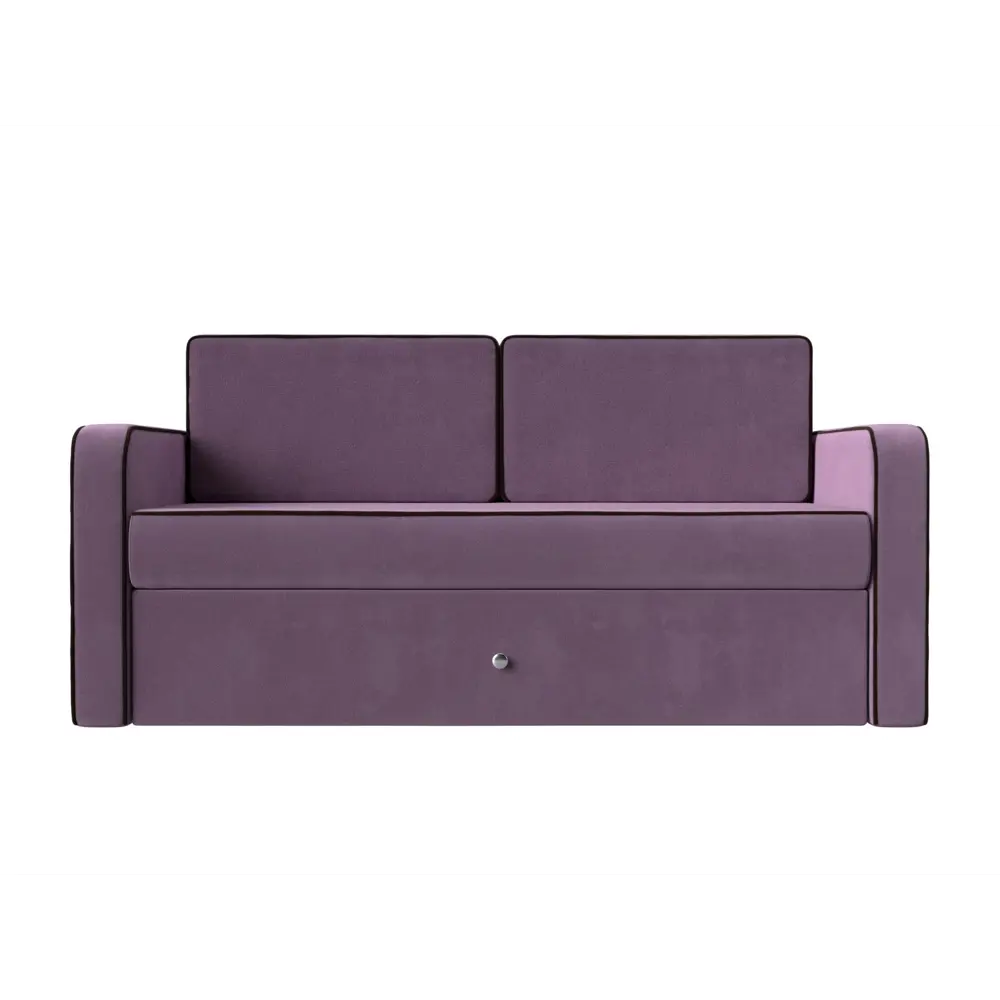 Фото 2 Диван Лига Диванов Смарт 149x79x70 см микровельвет цвет коричневый/сиреневый