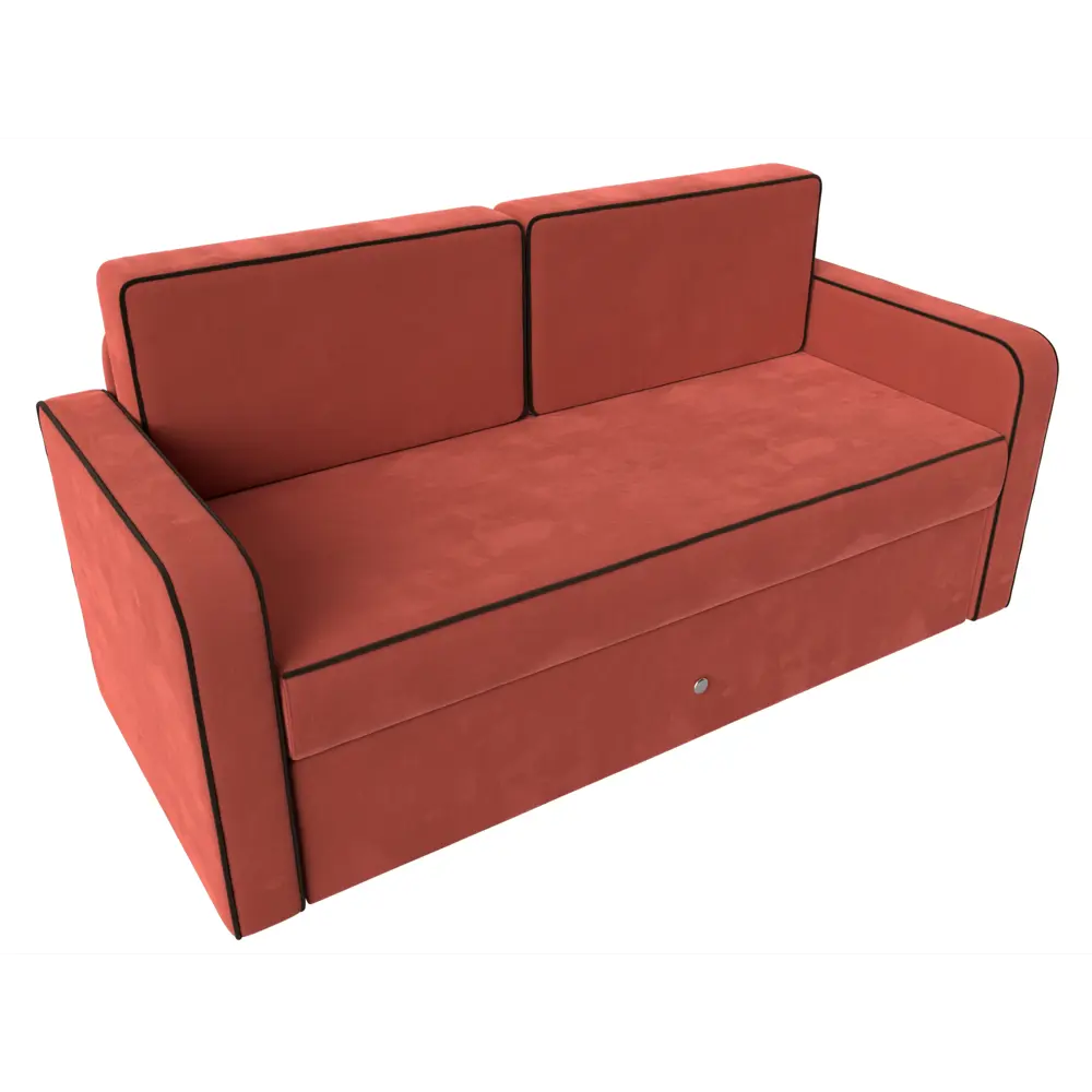 Фото 5 Диван Лига Диванов Смарт 149x79x70 см микровельвет цвет коричневый/коралловый Фото 5 Диван Лига Диванов Смарт 149x79x70 см микровельвет цвет коричневый/коралловый