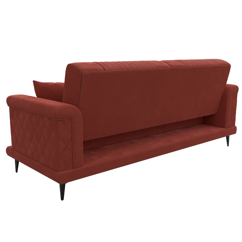 Фото 7 Диван прямой Лига Диванов Неаполь 227x90x93 см микровельвет цвет коралловый