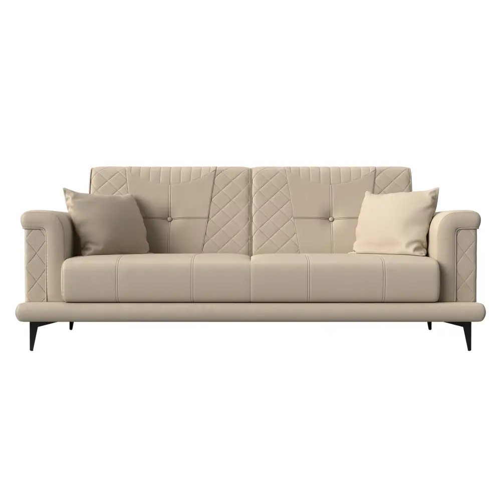 Фото 2 Диван прямой Лига Диванов Неаполь 227x90x93 см экокожа цвет бежевый Фото 2 Диван прямой Лига Диванов Неаполь 227x90x93 см экокожа цвет бежевый