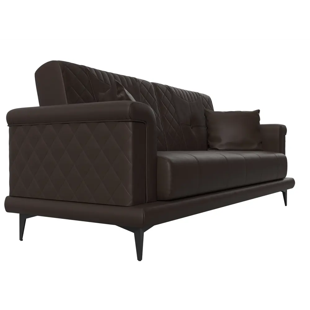 Фото 3 Диван прямой Лига Диванов Неаполь 227x90x93 см экокожа цвет коричневый Фото 3 Диван прямой Лига Диванов Неаполь 227x90x93 см экокожа цвет коричневый